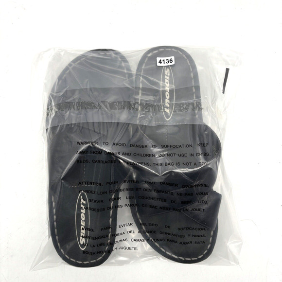 Vintage 90s Y2K Sideout TUCSON Black Leather Slip On Slide Sandals Size 7 - Picture 15 of 15